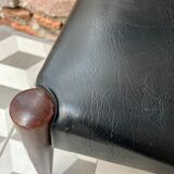 Set of 6 scandinavian chairs skaï black