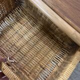 Set of 2 vintage wicker dressers / bedside tables