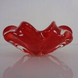 Vintage Italian Red Murano Glass Bowl, 1960s