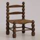 Vintage low chair in solid wood (oak) Dlg Dudouyt Circa 1960