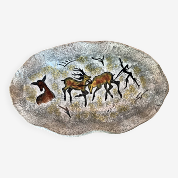 Wall dish - prehistoric - André Guiron style