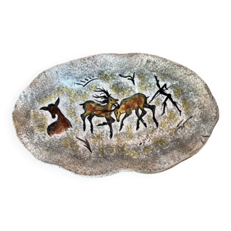 Wall dish - prehistoric - André Guiron style