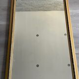 LARGE MIRROR OF FIREPLACE WOOD AND STUCCO DORE XIX EME NAPOLEON III