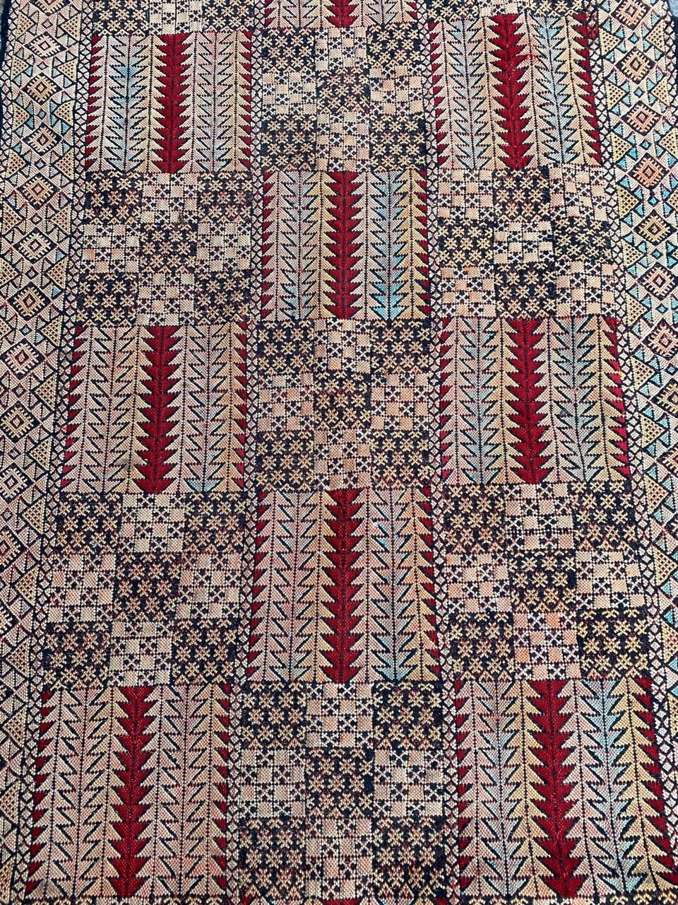 Vintage Moroccan Kilim carpet corridor 79x295 cm