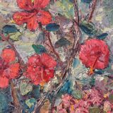 <hibiscus rosa-sinensis>,carlo aimetti (bisuschio, 1901-1980)