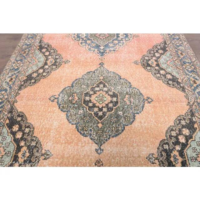 1960s Turkish hand-knotted runner rug 145x385