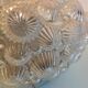 Round ceiling lamp in bubbled glass / vintage 60s-70s