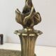 Pair of Empire period bronze andirons