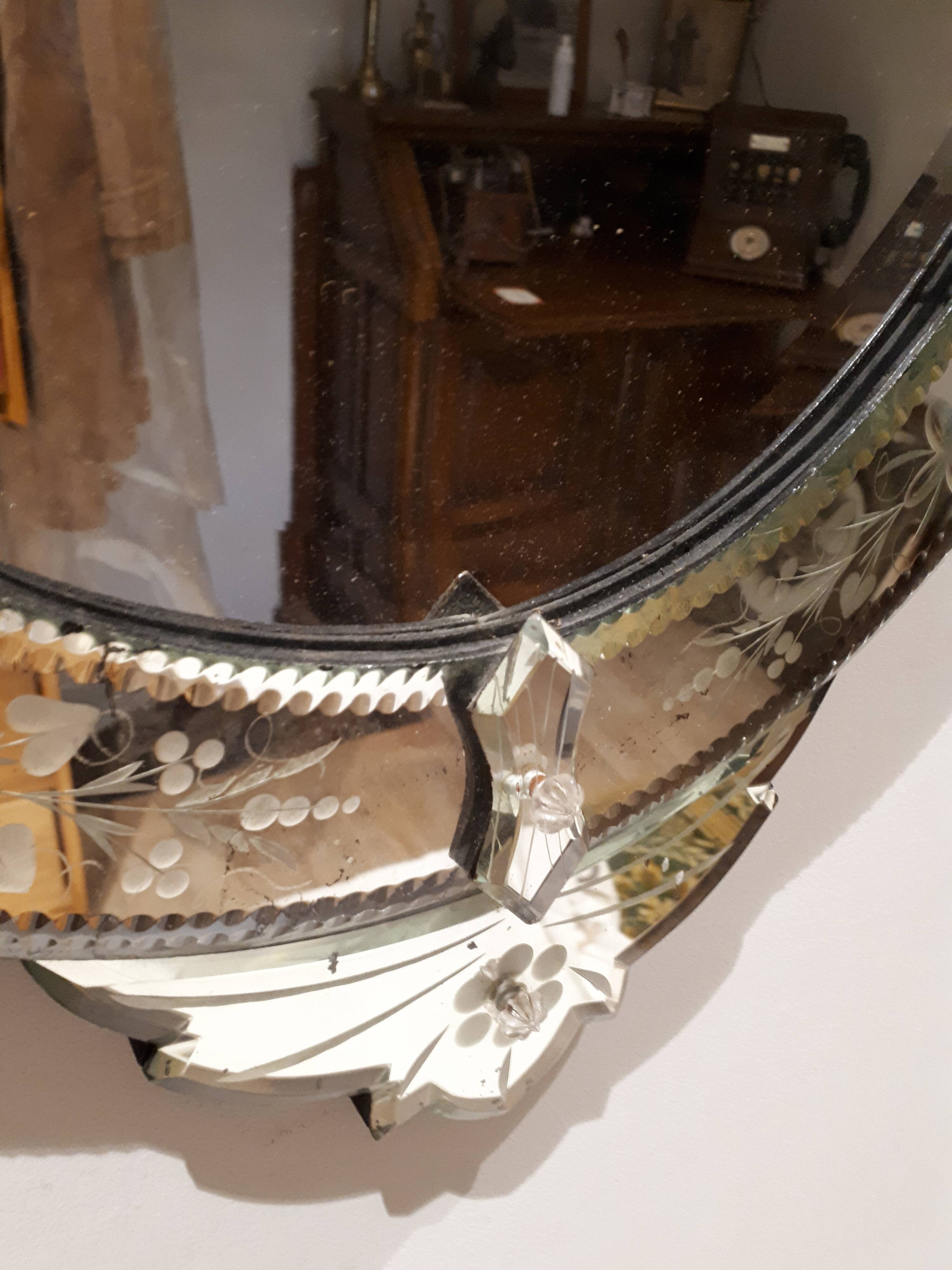 Venice oval mirror 43x85cm