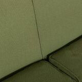 Canapé à oreilles en tissu vert par Paolo Buffa, Italie années 1950