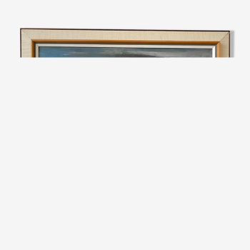 Peinture à l’huile abstraite suédoise « Exploration » moderne du milieu du siècle, encadrée