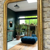 Antique Louis-Philippe mirror 158/74cm gilded with gold leaf, mercury.