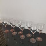 Luminarc pink feet wine glasses