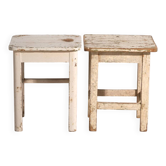 Tables de chevet anciennes en bois de pin – Europe centrale, vers 1940 #8