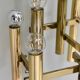 Italian brass chandelier 12 spot pendant lamp by Gaetano Sciolari, 1970s