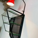 Wall shelf floor lamp