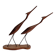 Scandinavian modernist sculpture cranes in teak.