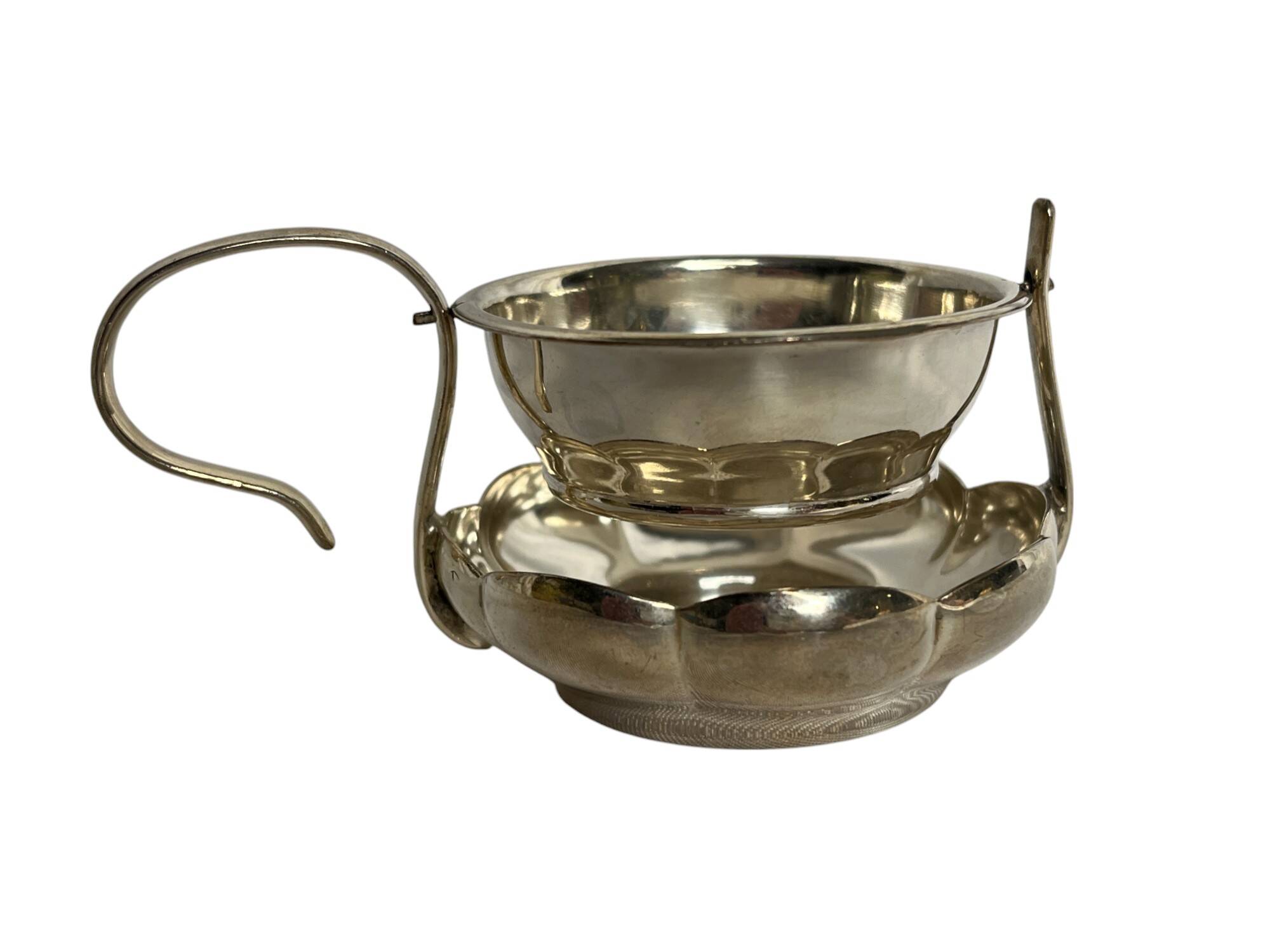 Tableware, silver-plated tea strainer, Floreat, 20th century