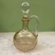 19th-century antique liqueur decanter (DLG Baccarat) cut crystal with bird decoration.