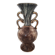 Vase vintage en faïence de H Bequet, Décor de cerf