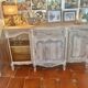 Antique grand buffet in solid oak – Louis XV style – Bleached wood –