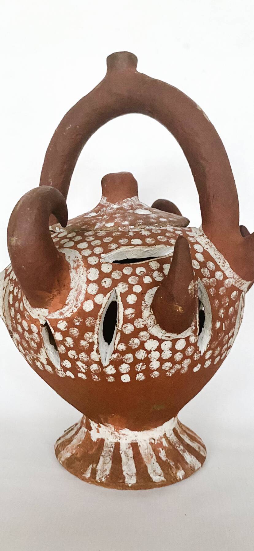 African terracotta tealight holder