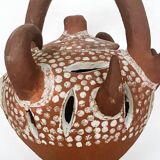 African terracotta tealight holder
