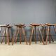 Mid-century brutalist bar stools - set of 8, 1960s