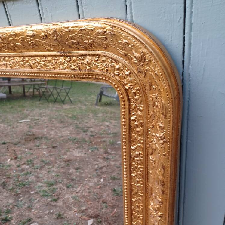 Louis-philippe golden mirror 105 x 78 cm