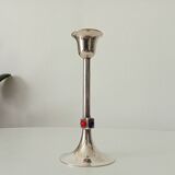 Vintage silver metal candle holder