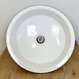 Industrial Black Enamel Factory Pendant Lamp, 1950s