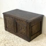 Coffre en chêne massif, XVIIIème siècle