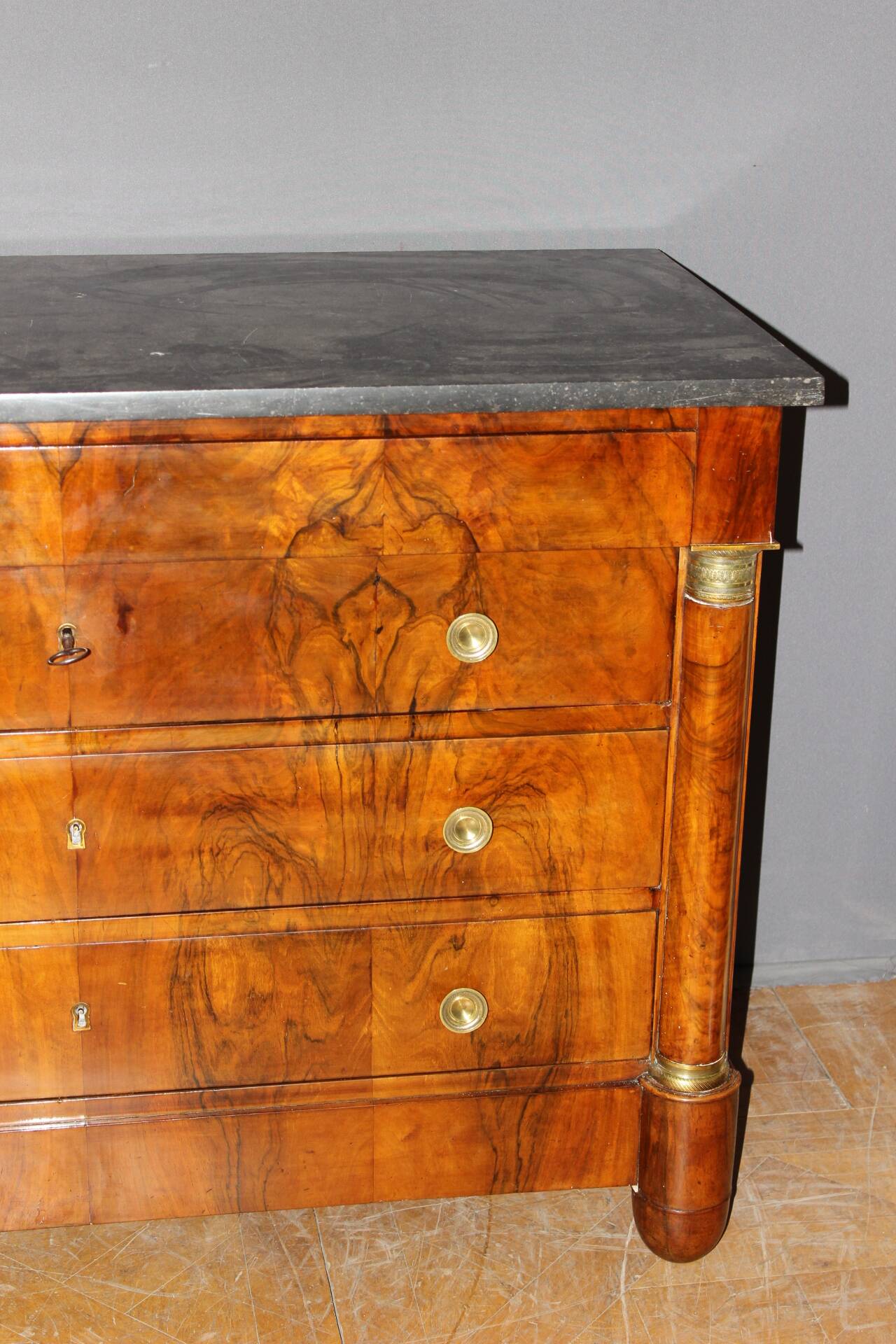 Empire Commode with Half Column, 19th Century
