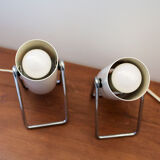 Pair of adjustable spotlights 70s