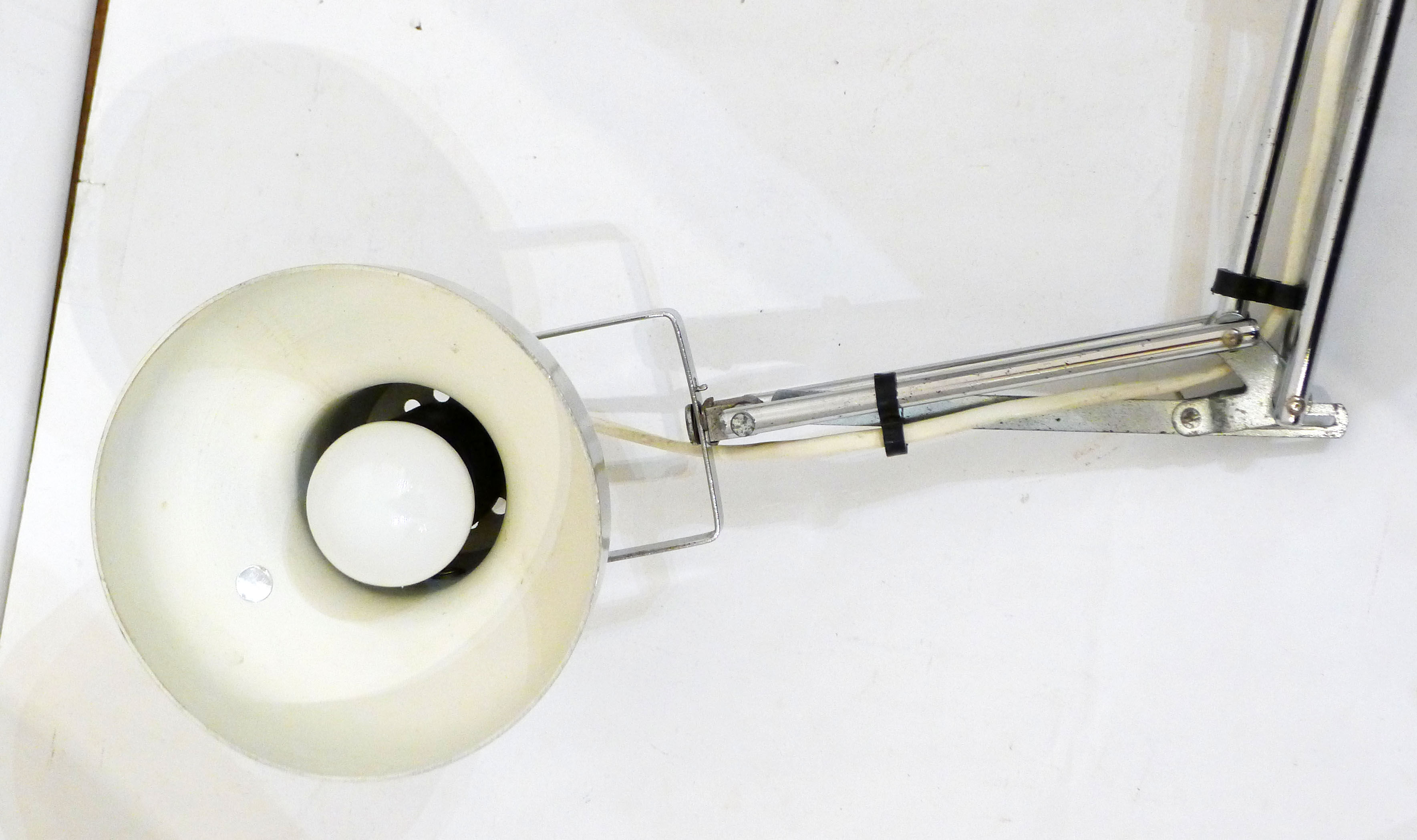 Chrome articulated office lamp
