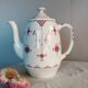 White teapot with rose pattern, Erica model by Franciscan, England