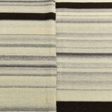 10x13 Kilim Gray, Beige, Black Modern Turkish Kilim Rug, 294x384Cm