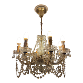 Lustre antique en cristal français