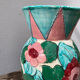Monaco style ceramic flower vase 1950