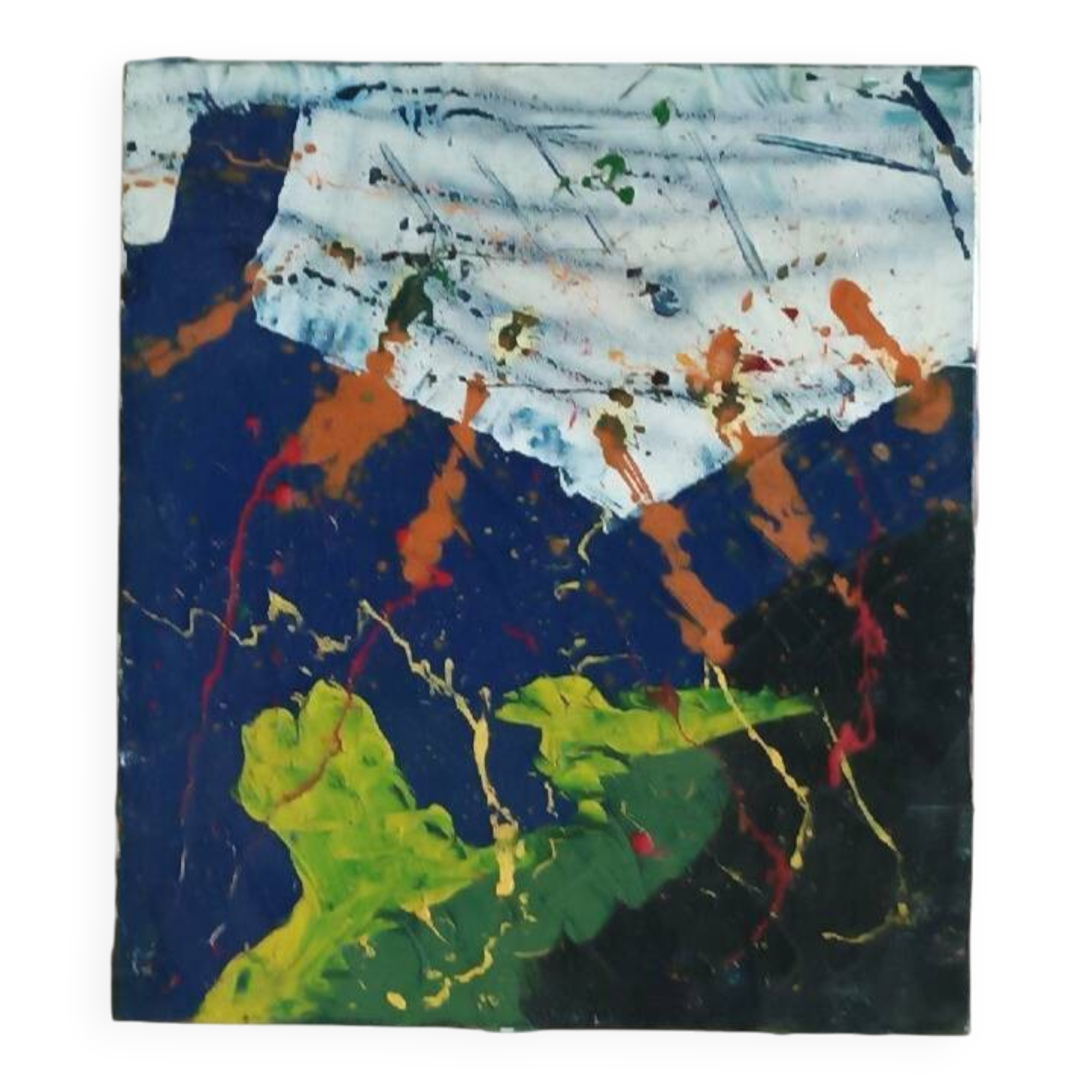 Abstract painting - oil on canvas - Simone Ciani - 1990s - materialist