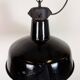 Industrial Black Enamel Factory Lamp with Cast Iron Top, 1950s