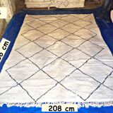 Moroccan carpet style beniouarain 100% wool 135 x 300