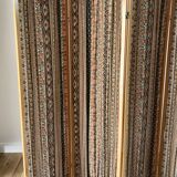Screen in beech wood and vintage fabrics 1970s