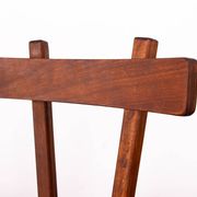 Brutalist pair of chairs in Elm in the style of Jean Touret 1950.