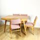 Vintage fuchsia boucle chairs - set of 6