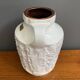 Vase en lave blanche épaisse de Carstens, Allemagne de l'Ouest, modèle 222-20, années 1970