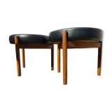 2 tabourets estampillés scandinaves années 70 vintage