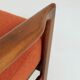 Vintage Armchair Orange Papaya Cushions, Poland, 1960