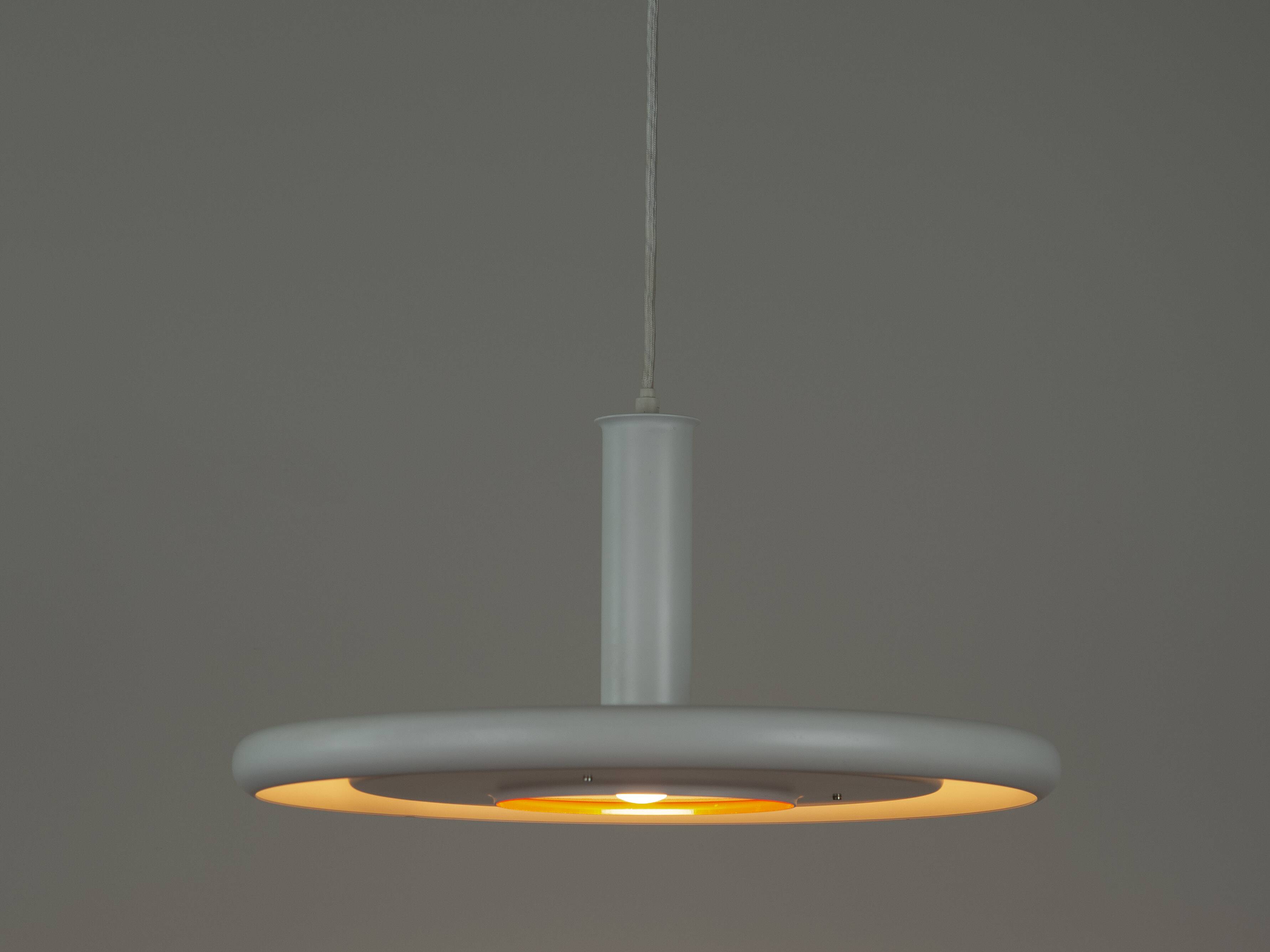 Danish vintage Optima pendant lamp by Hans Due, Fog og Morup, 1973