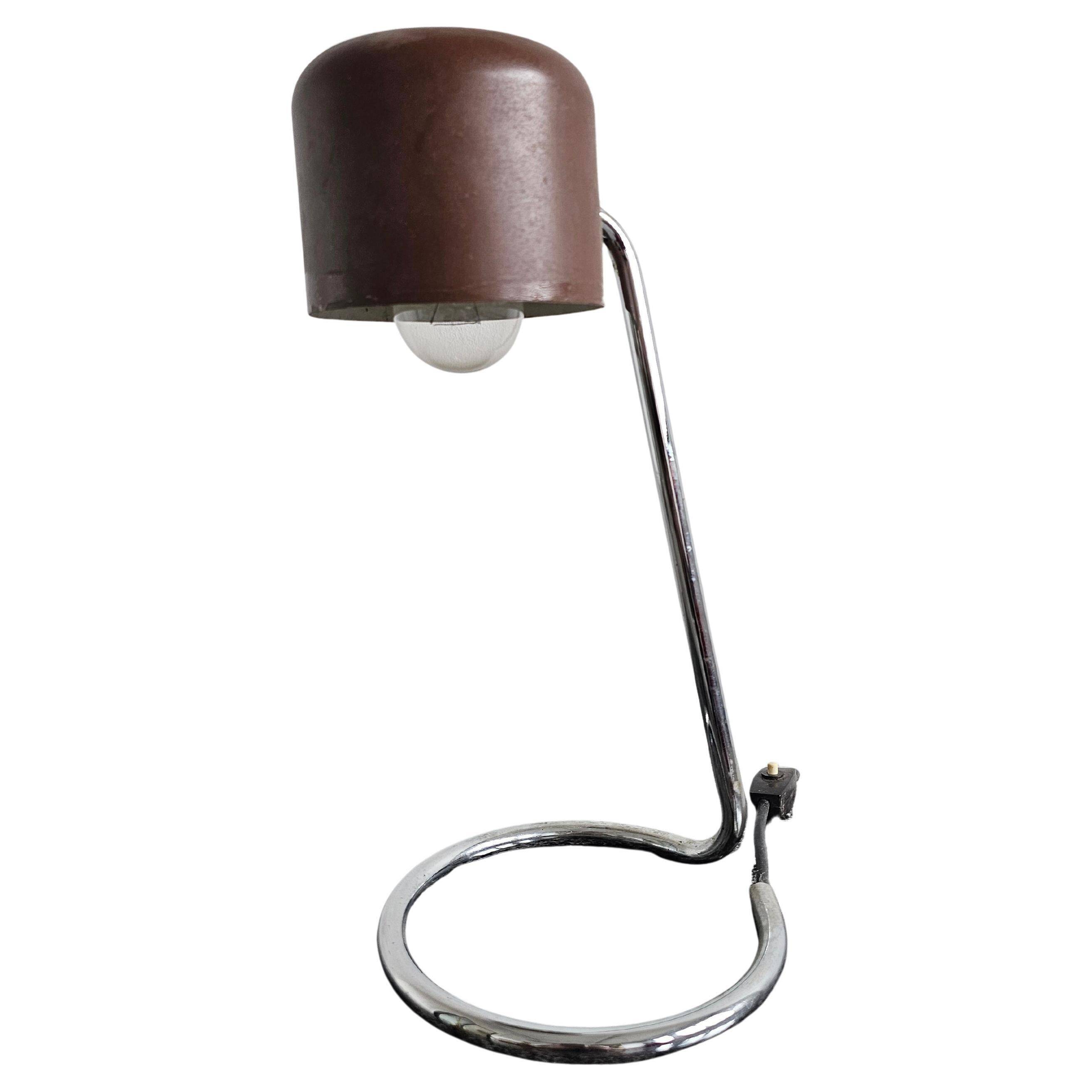 Lampe de bureau Bauhaus avec support infini et abat-jour métallique, années 1970